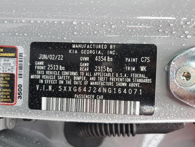 5XXG64J24NG164071 KIA K5 GT LINE