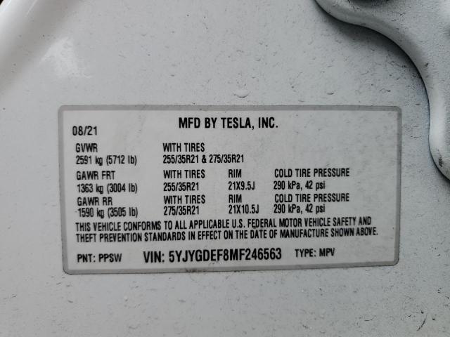5YJYGDEF8MF246563 Tesla Model Y