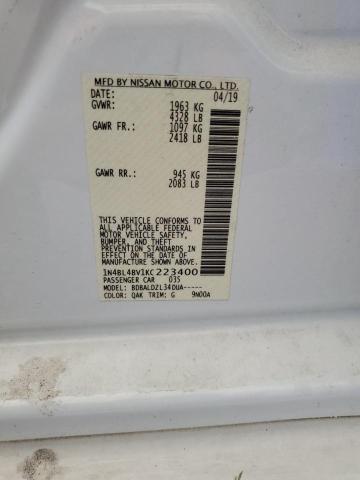 2019 NISSAN ALTIMA S - 1N4BL4BV1KC223400