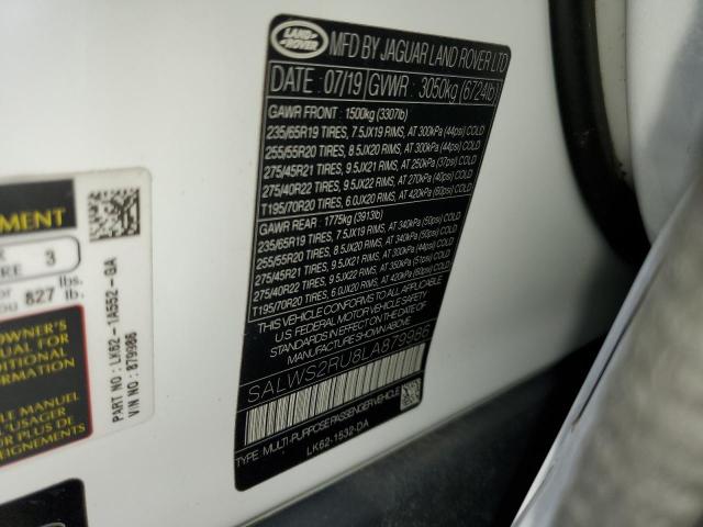 SALWS2RU8LA879986 Land Rover RANGEROVER