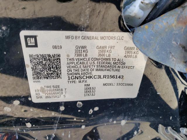 2020 CHEVROLET SUBURBAN 1GNSCHKC3LR156143
