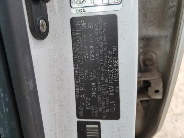 KNAFU4A23D5665938 KIA FORTE EX