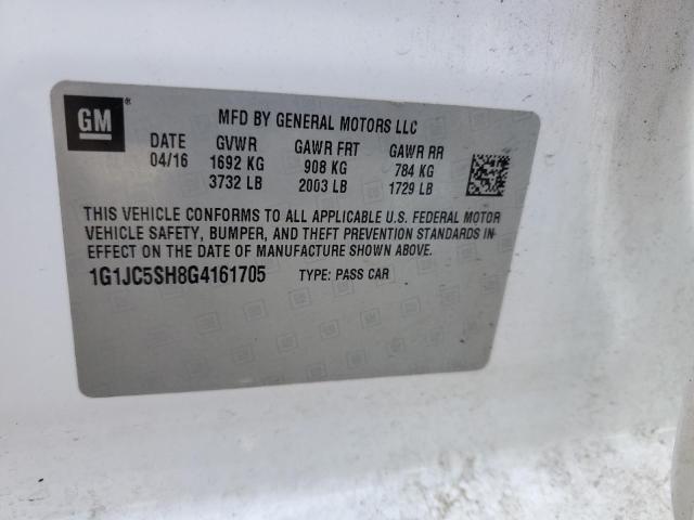 2016 CHEVROLET SONIC LT - 1G1JC5SH8G4161705