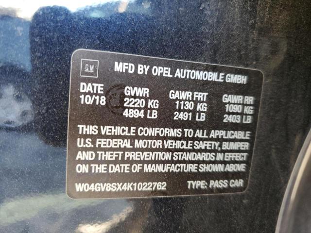 2019 BUICK REGAL TOUR W04GV8SX4K1022762