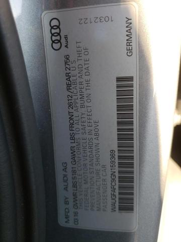 2016 AUDI A6 PREMIUM - WAUGFAFC9GN159369