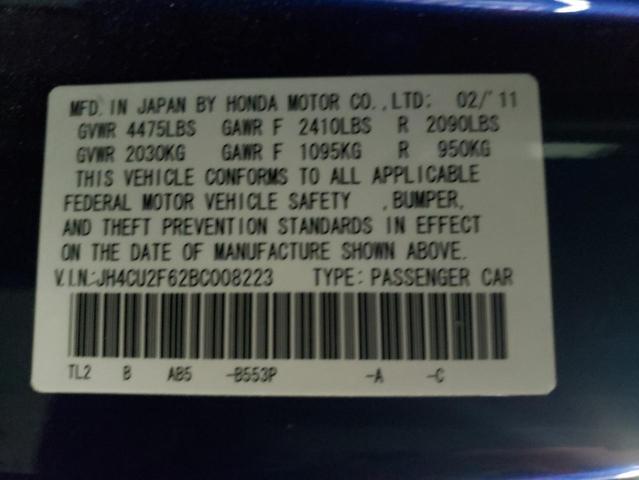JH4CU2F62BC008223 Acura TSX
