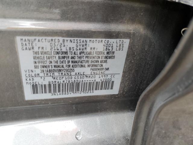 3N1AB8DV9MY290255 Nissan SENTRA SR