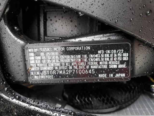 2023 SUZUKI GSX-R750 - JS1GR7MA2P7100645