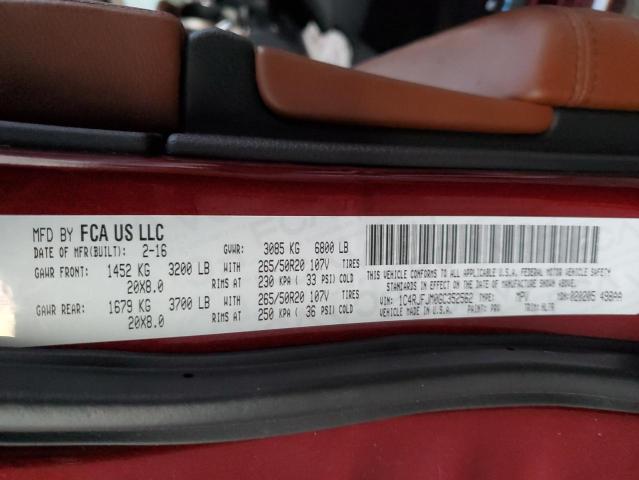 1C4RJFJM0GC352562 Jeep Grand Cherokee Summit