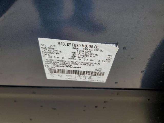 2019 FORD EXPLORER P - 1FM5K8HT3KGA07480