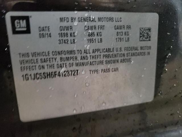 2015 CHEVROLET SONIC LT - 1G1JC5SH6F4123727