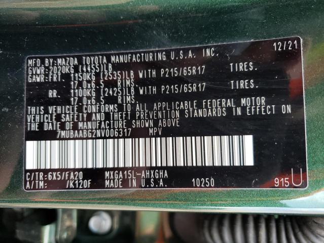 2022 TOYOTA COROLLA CR - 7MUBAABG2NV006317