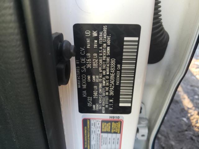 3KPA25AD8NE483880 KIA RIO S