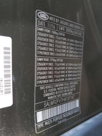 SALWR2FV7HA131147 Land Rover RANGEROVER