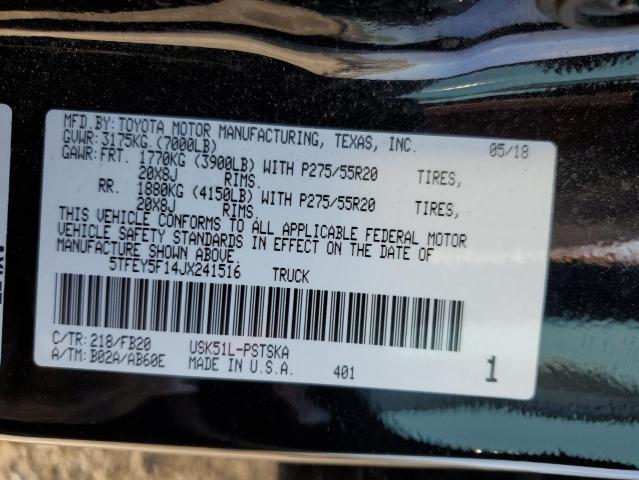 2018 TOYOTA TUNDRA CRE - 5TFEY5F14JX241516