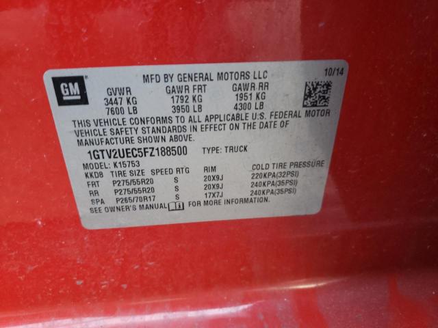 1GTV2UEC5FZ188500 GMC Sierra K1500 Sle