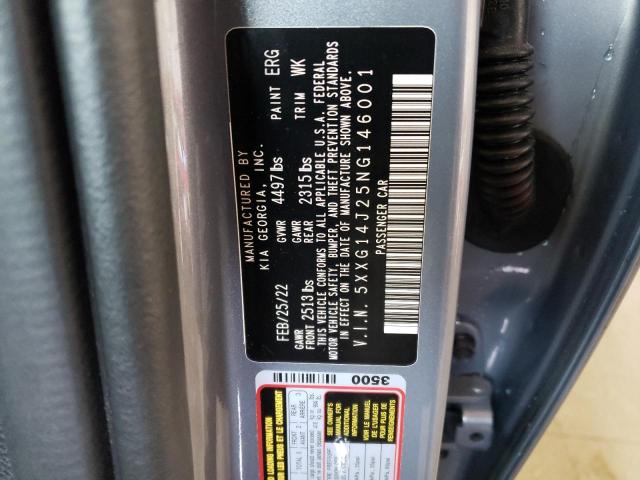 5XXG14J25NG146001 KIA K5 LXS
