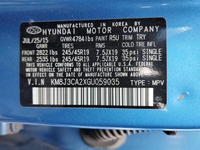 2016 HYUNDAI TUCSON LIM - KM8J3CA2XGU059035