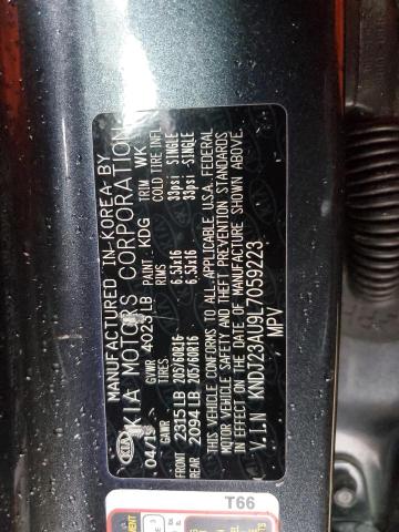 KNDJ23AU9L7059223 KIA SOUL LX