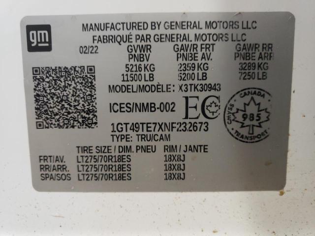 1GT49TE7XNF232673 GMC Sierra K3500 Sle