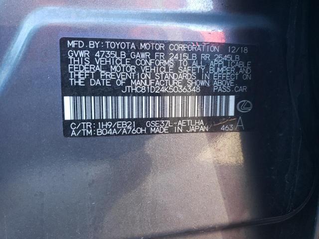 2019 LEXUS IS 300 - JTHC81D24K5036348