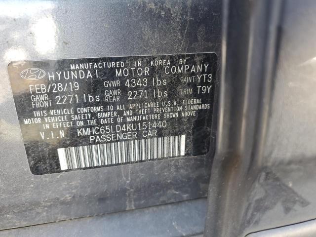 2019 HYUNDAI IONIQ - KMHC65LD4KU151440