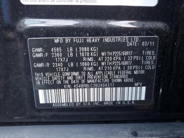 4S4BRBLC2B3404317 Subaru Outback 2.5i Limited