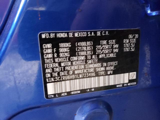 2020 HONDA HR-V TOURI 3CZRU6H91LM723496