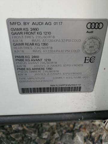 WA1L2AFP3HA096319 | 2017 AUDI Q5 PREMIUM