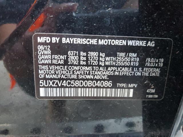 5UXZV4C58D0B04086 BMW X5 Xdrive35i