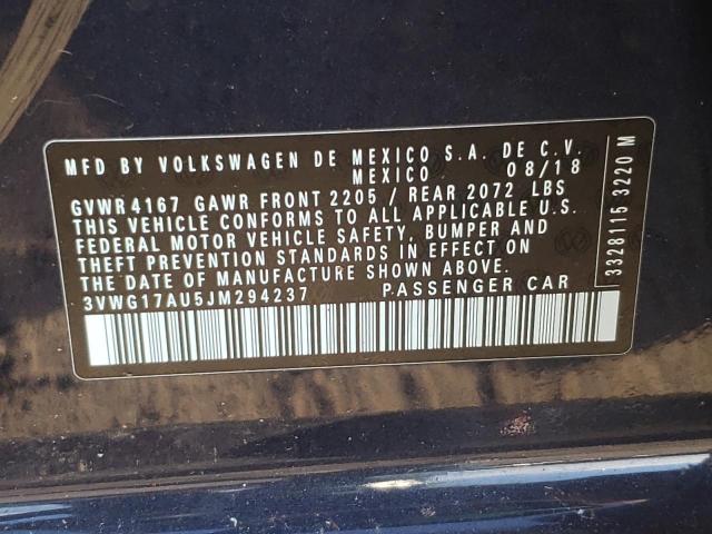 2018 VOLKSWAGEN GOLF S - 3VWG17AU5JM294237