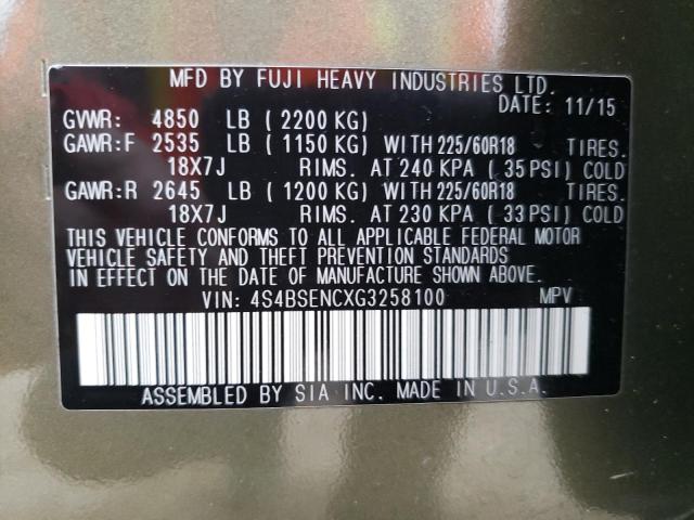 4S4BSENCXG3258100 Subaru Outback 3.6r Limited