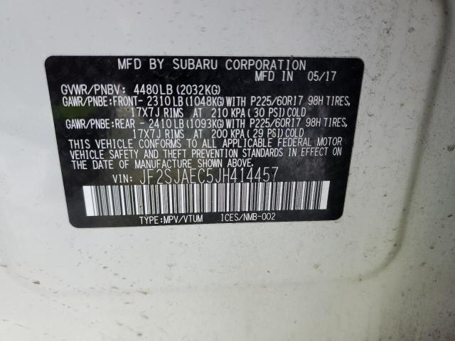 2018 SUBARU FORESTER 2 - JF2SJAEC5JH414457