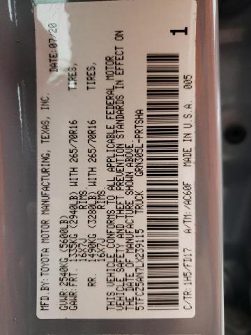 2020 TOYOTA TACOMA DBL 5TFCZ5AN7LX239115