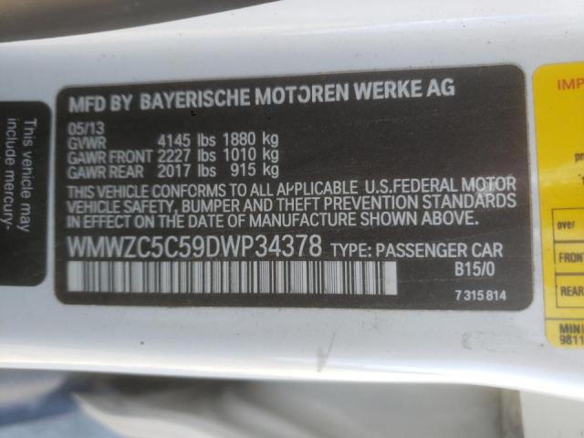 WMWZC5C59DWP34378 Mini Cooper