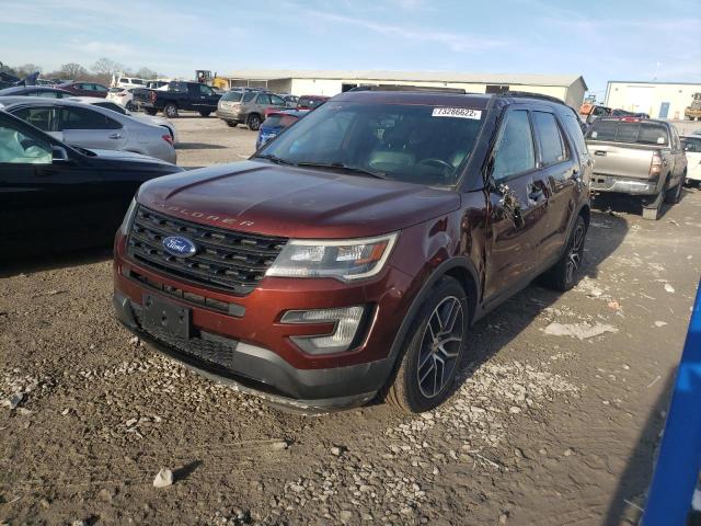 Salvage cars for sale from Copart Madisonville, TN: 2016 Ford Explorer Sport