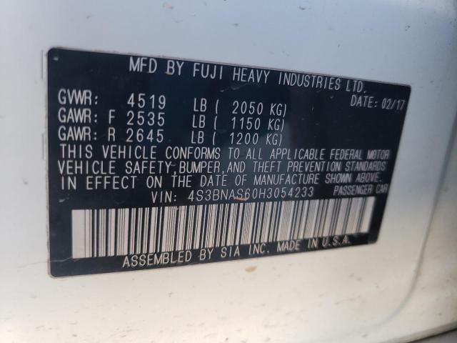 2017 SUBARU LEGACY SPO 4S3BNAS60H3054233