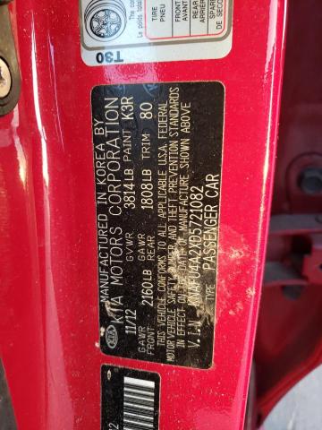 KNAFU4A2XD5721082 KIA FORTE EX