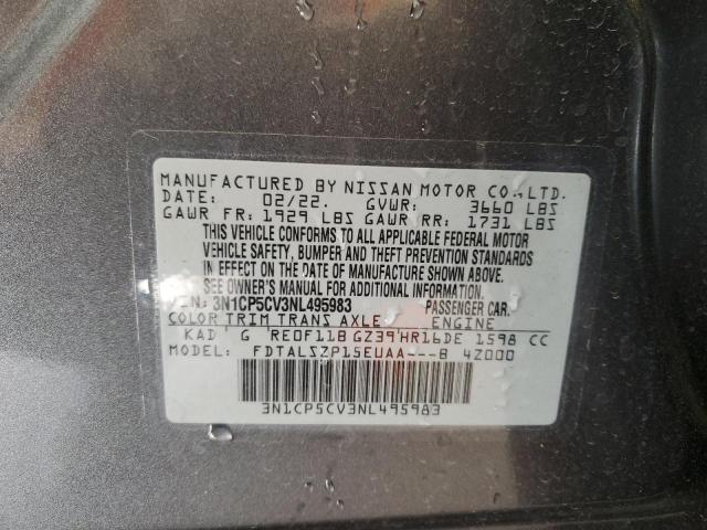 2022 NISSAN KICKS SV - 3N1CP5CV3NL495983