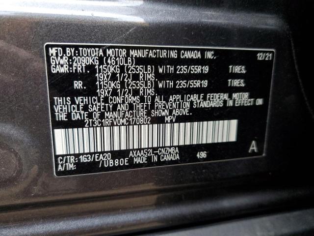 2021 TOYOTA RAV4 XLE P - 2T3C1RFV0MC170802