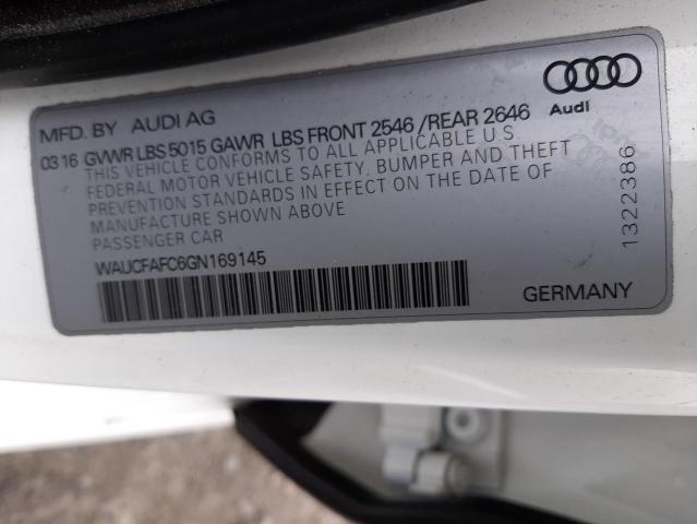 2016 AUDI A6 PREMIUM - WAUCFAFC6GN169145