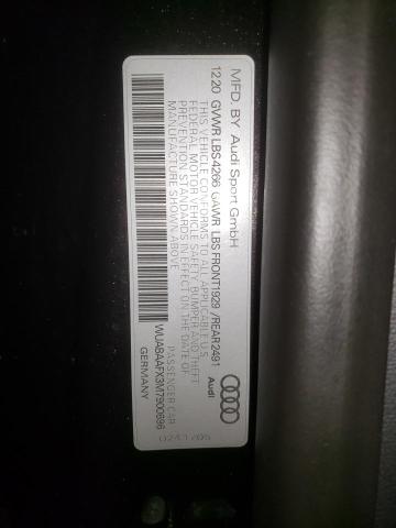 2021 AUDI R8 - WUABAAFX3M7900696
