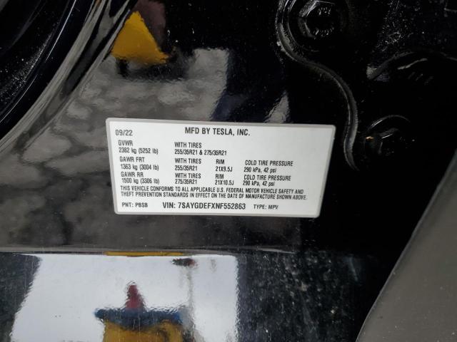 7SAYGDEFXNF552863 Tesla Model Y