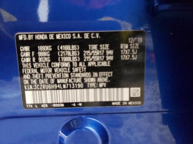 2020 HONDA HR-V TOURI 3CZRU6H94LM713190