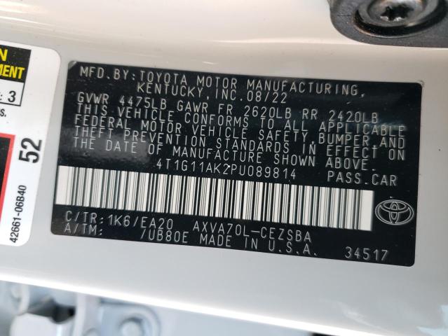 2023 TOYOTA CAMRY SE N - 4T1G11AK2PU089814