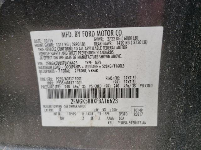 2015 FORD FLEX SE - 2FMGK5B8XFBA16623