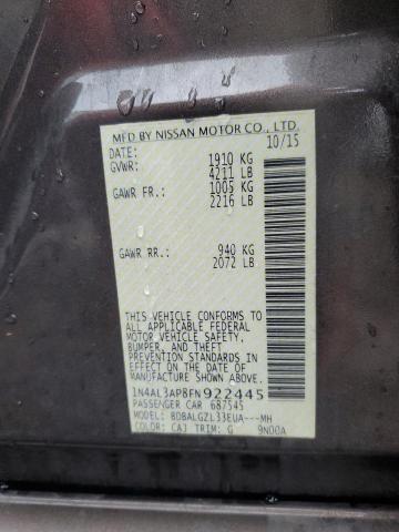 1N4AL3AP8FN922445 Nissan ALTIMA 2.5