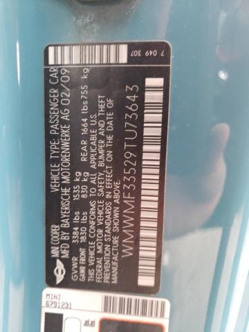 WMWMF33529TU73643 Mini Cooper