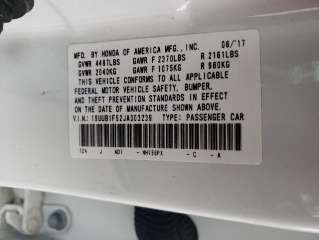 19UUB1F52JA003239 Acura TLX TECH
