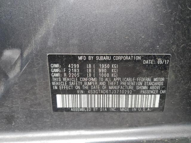 4S3GTAD61J3710292 Subaru Impreza Premium Plus